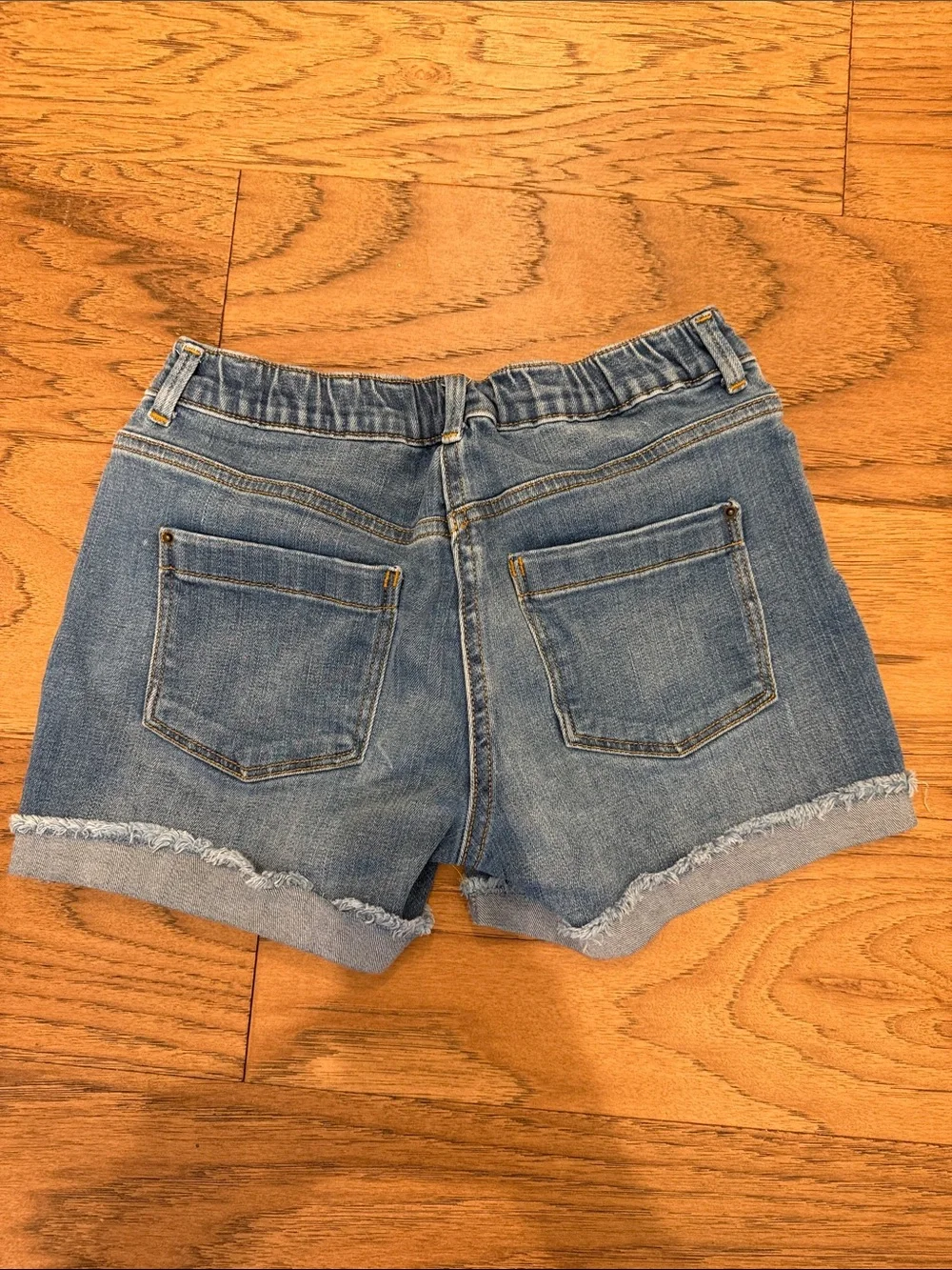 Crewcuts Light Blue Frayed Hem Denim Shorts